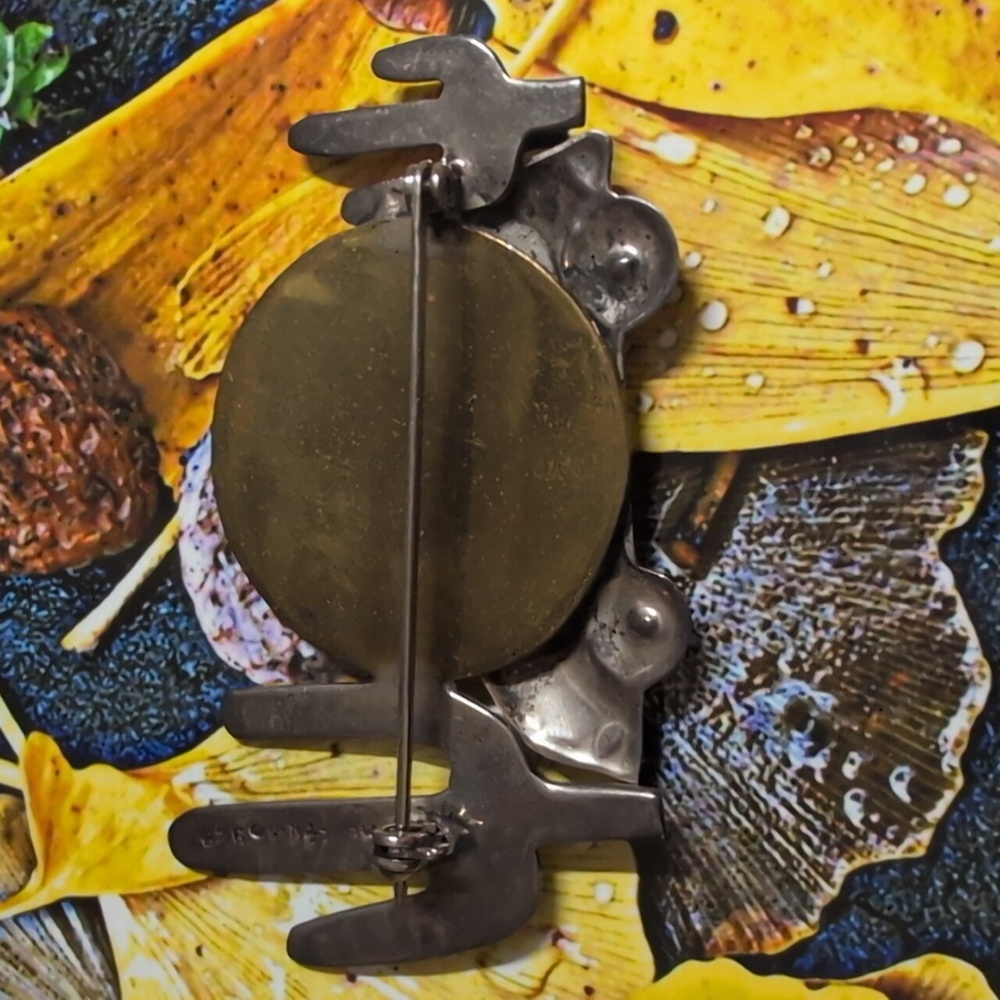 Silver and Gold Cactus Car Brooch - Picture 2 of 5